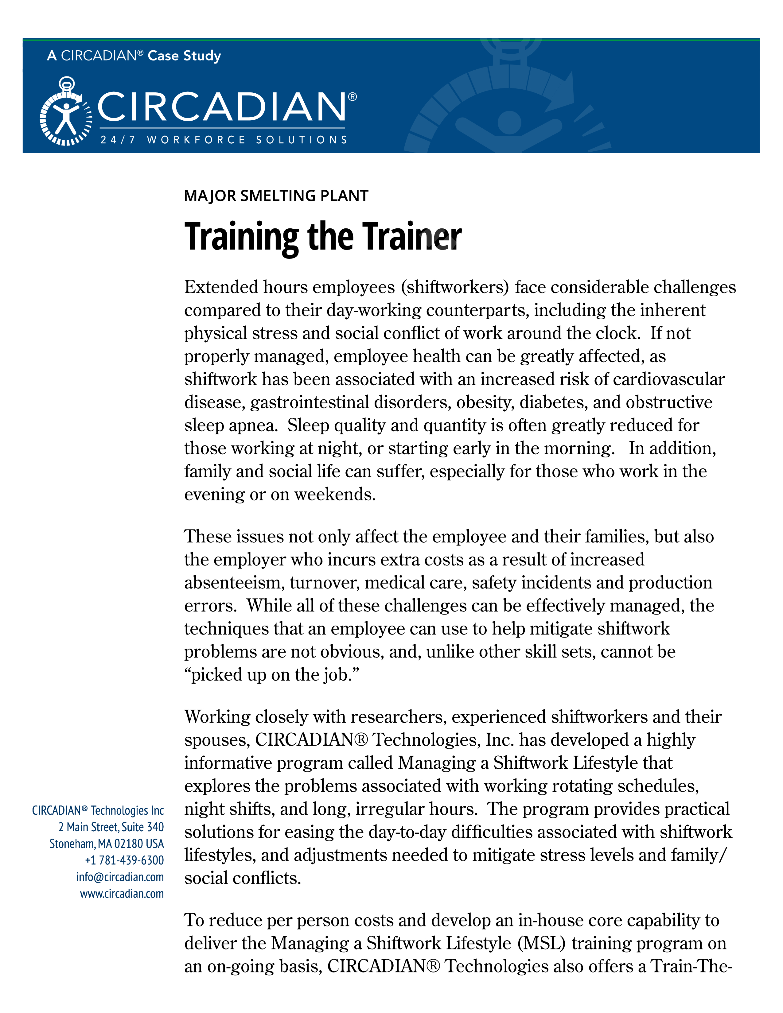 Case Study: Training the Trainer